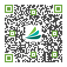 The image displays a QR code with a green border and a white background, featuring a logo with a stylized tree and the word LUX in lowercase letters, set against a darker green background.